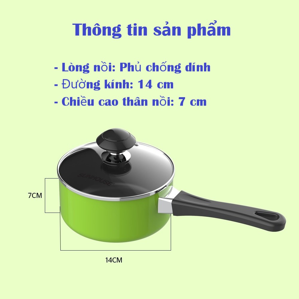 Nồi quấy bột cho bé SUNHOUSE Model: SHG-MP14 - Chống dính an toàn cho sức khỏe em bé.