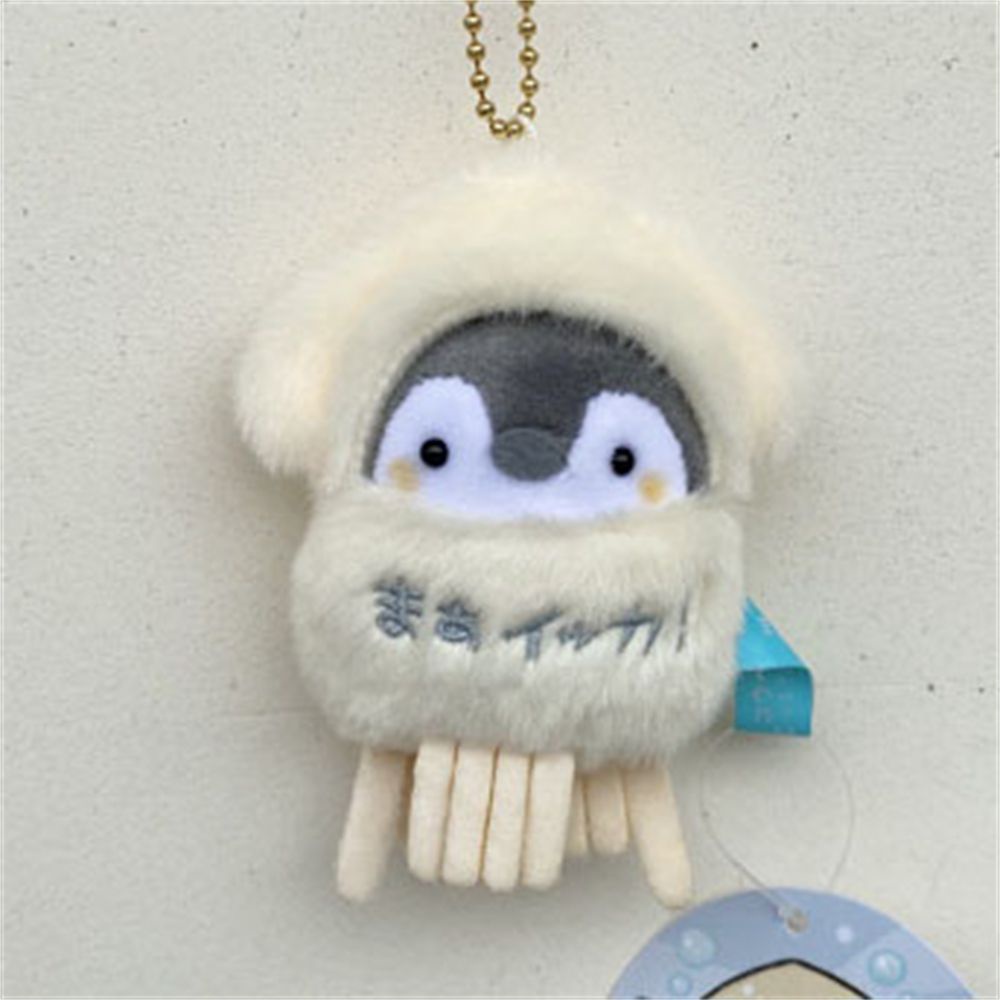 Móc khóa hình chim cánh cụt nhồi bông dễ thương xinh xắn kích thước 8cm