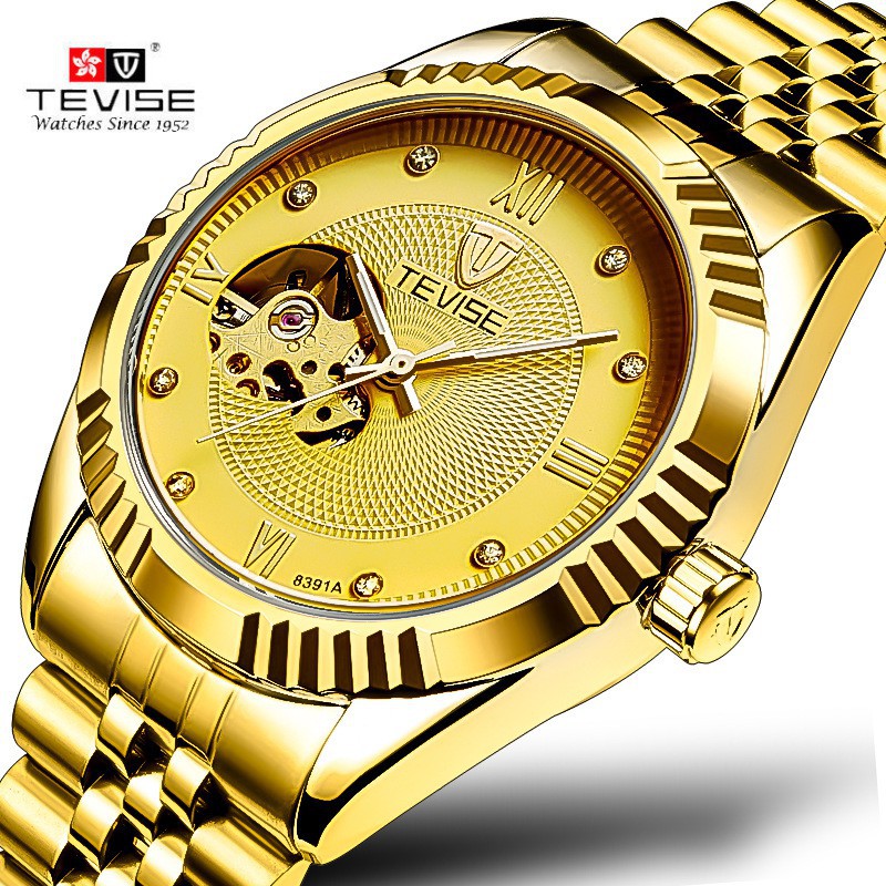 ĐỒNG HỒ NAM TEVISE 8391A DÂY THÉP CAO CẤP, ĐỒNG HỒ CƠ, THỜI TRANG MANG ĐẾN ĐẲNG CẤP Bán lẻ giá sỉ