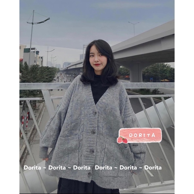 Áo len Cadigan Quảng Châu cực đẹp, Áo len Cadigan 4 cúc Hàn Quốc - Dorita Boutique