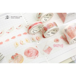 Set 4 cuộn washi tape hoạ tiết quả đào 🍑
