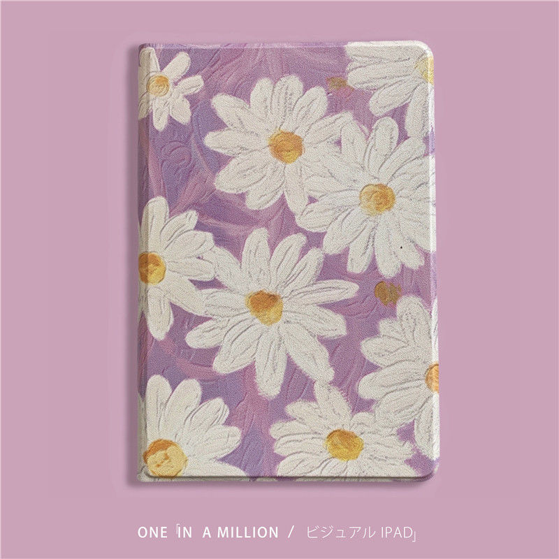 Vỏ cứng in hình hoa cúc vẽ tay Ipad Air 1/2 Mini 1/2/3/4/5 Pro 2017 2018 9.7 5/6/10.2/air