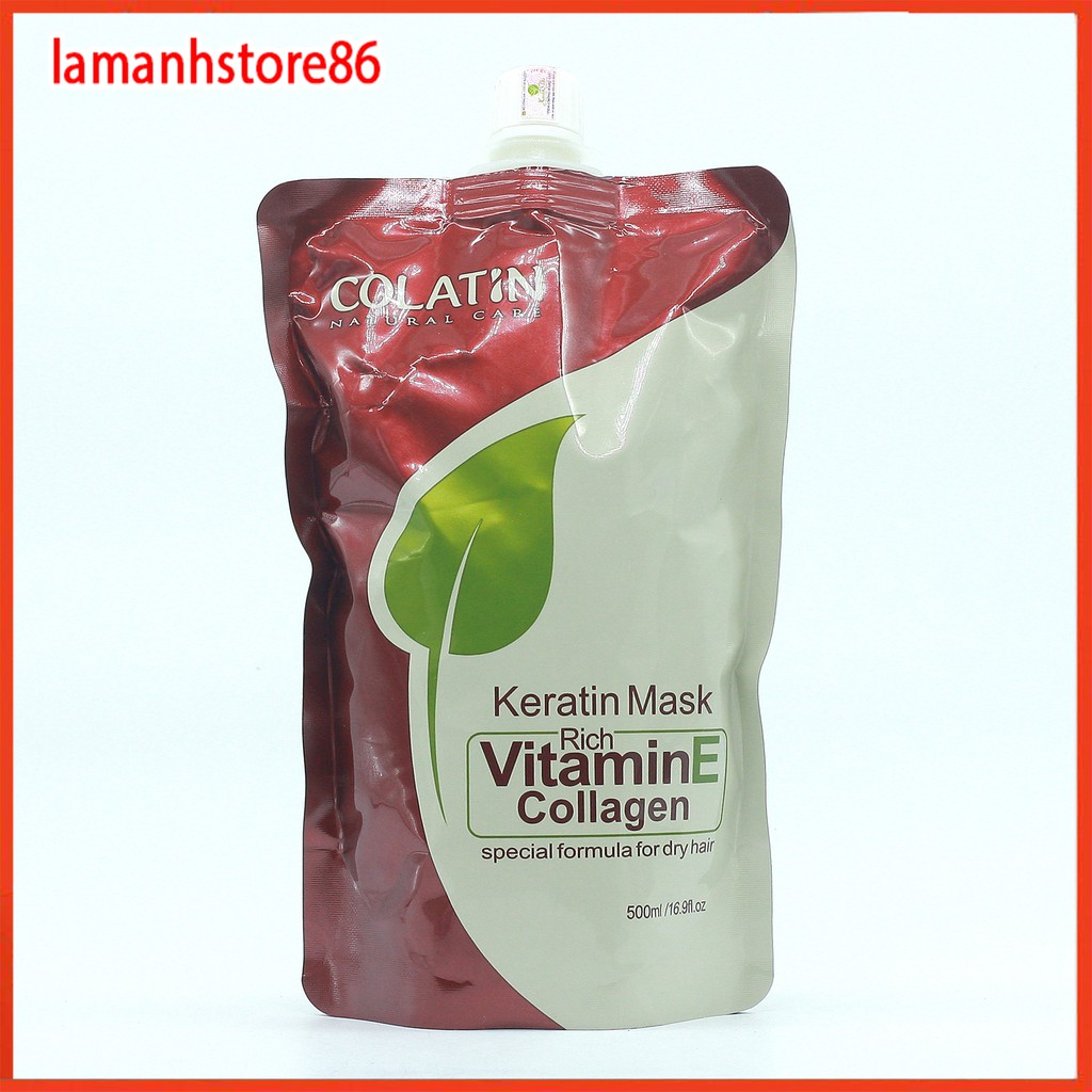 Ủ TÓC -  KEM HẤP COLLAGEN VITAMIN E COLATIN MASK - SIÊU MƯỢT TÓC TÚI 500ML.