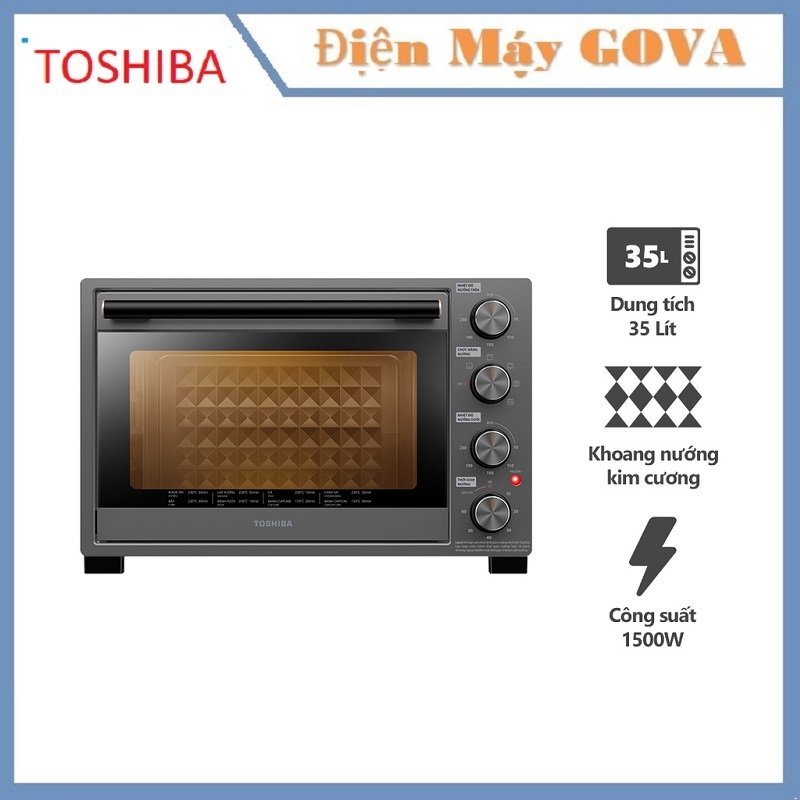 Lò Nướng TOSHIBA TL-MC35Z Màu Đen 35 Lít - Hàng Chính Hãng - Model Cao Cấp Nhất 2022