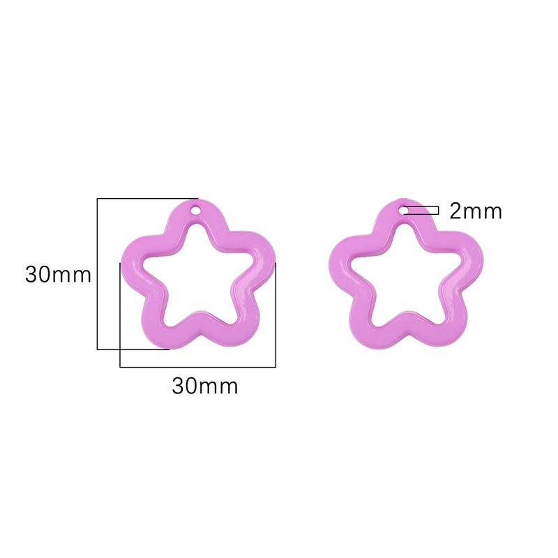 Phụ kiện xỏ BEADIA làm trang sức hình bông hoa 30x30mm