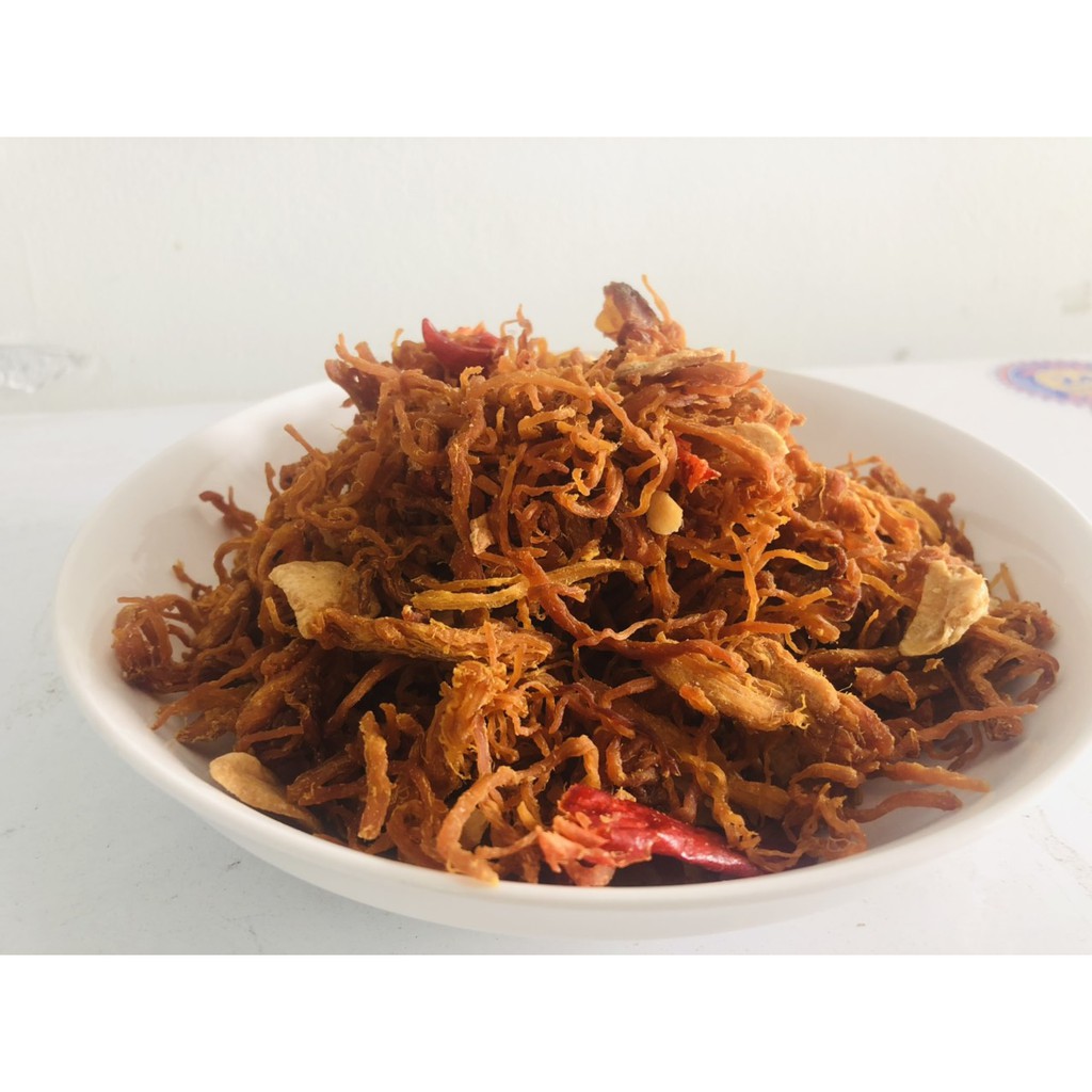 dùng thử 100g khô heo cháy tỏi thơm ngon | BigBuy360 - bigbuy360.vn