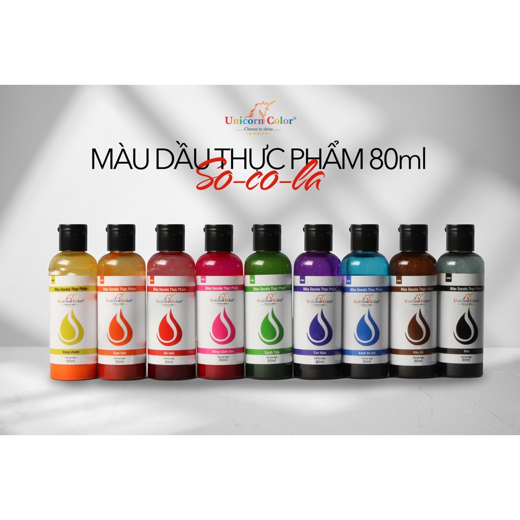 MÀU GỐC DẦU PHA CHOCOLATE 80 ML-UNICORN