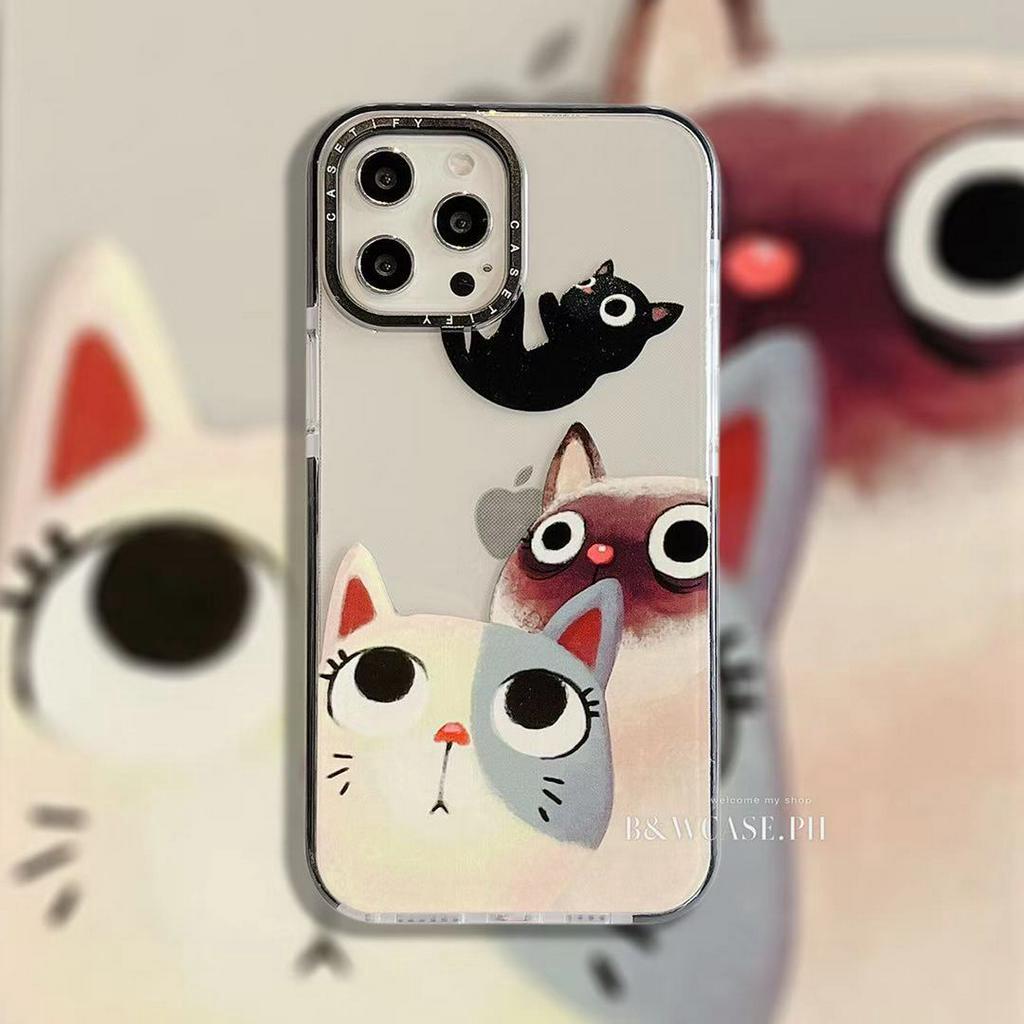 Ốp điện thoại in hình mèo mắt to dễ thương thích hợp cho Iphone 12 11 Pro Max Ix Xs Max Xr I8 I7 I6 6s Plus