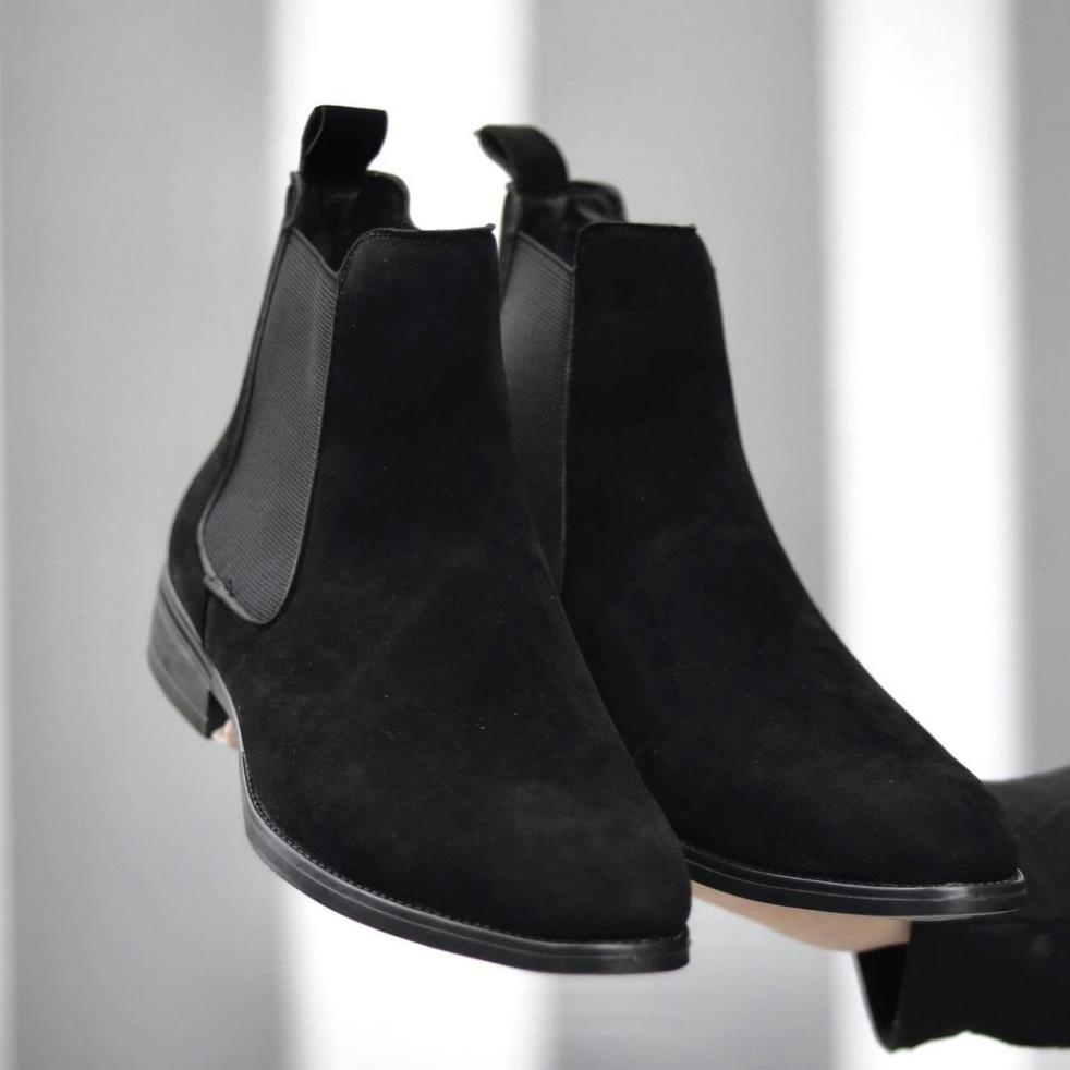 Giày Chelsea Boots Nam da bò đế cao su đúc - Giày cao cổ nam giúp tăng chiều cao dễ dàng phối đồ VIP