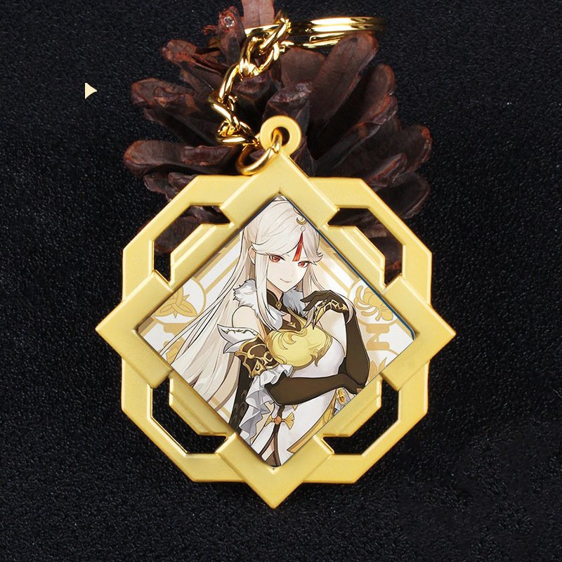 Móc khóa kim loại nhân vật GENSHIN IMPACT Thành Phố LIYUE game anime chibi xinh xắn