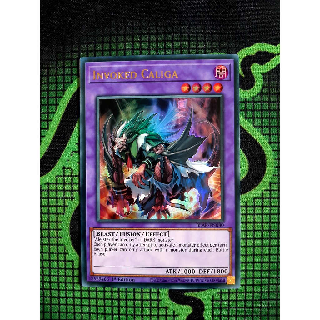 THẺ BÀI YUGIOH Invoked Caliga - BLAR-EN080 - Ultra Rare 1st Edition