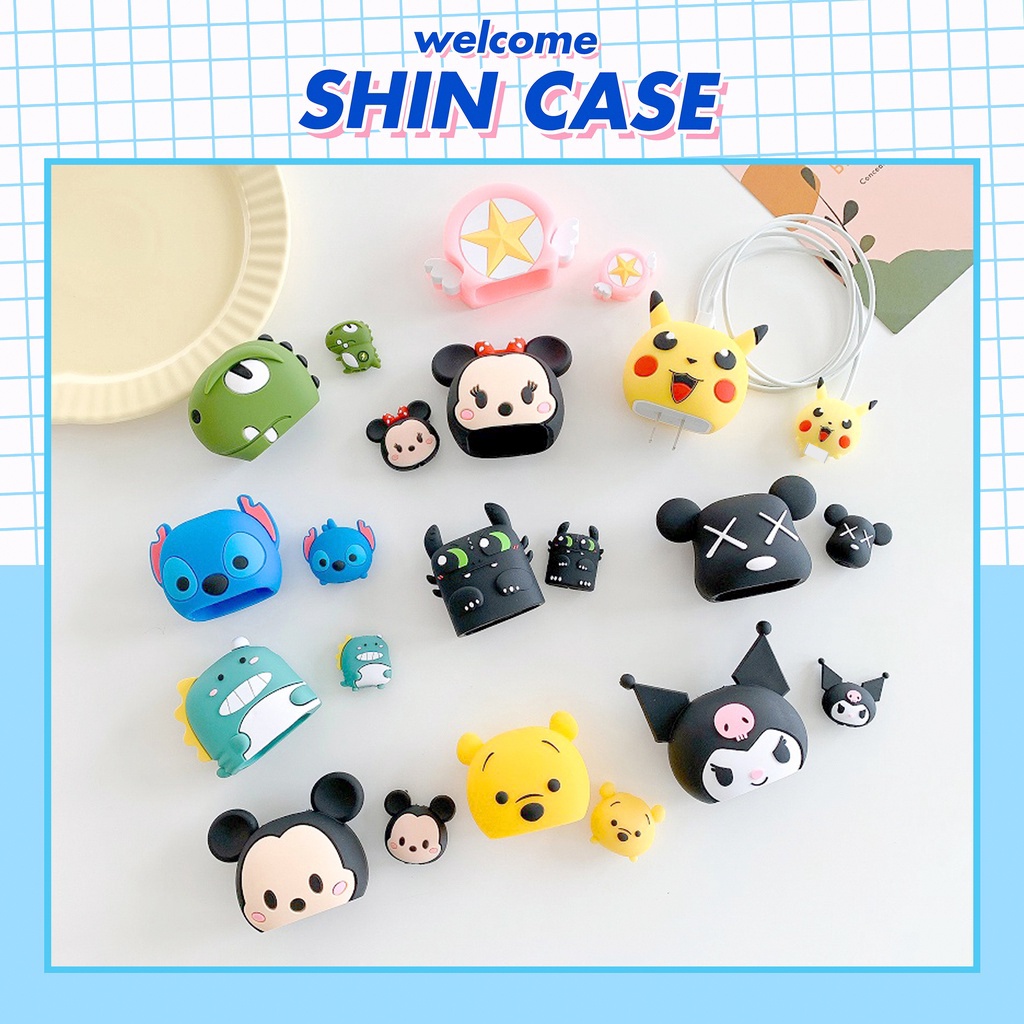 Bộ Bọc Củ Sạc Bảo Vệ Chống Đứt Gãy Dây Sạc Cho Điện Thoại Phụ Kiện Tai Nghe Bluetooth Cáp Sạc Pin Dự Phòng ốp lưng