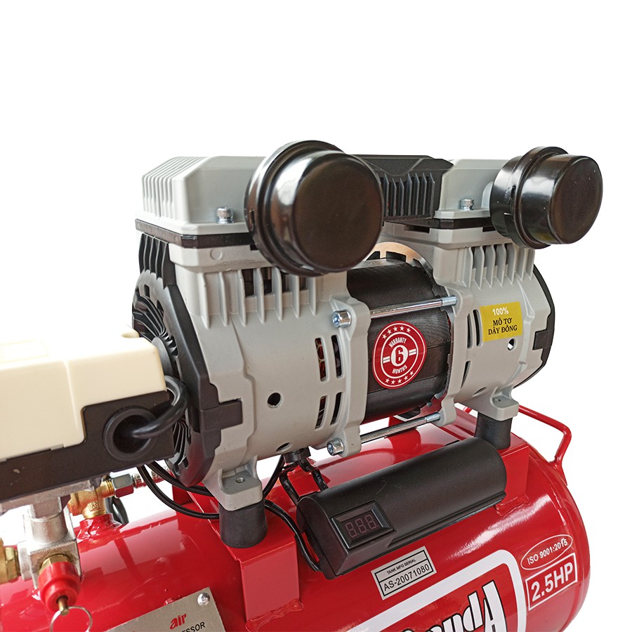 Máy nén khí gia tốc PANDA PA25-30, Máy chạy không dầu, Công suất 2.5HP, Bình 30L, Lên hơi siêu nhanh, Hàng chính hãng