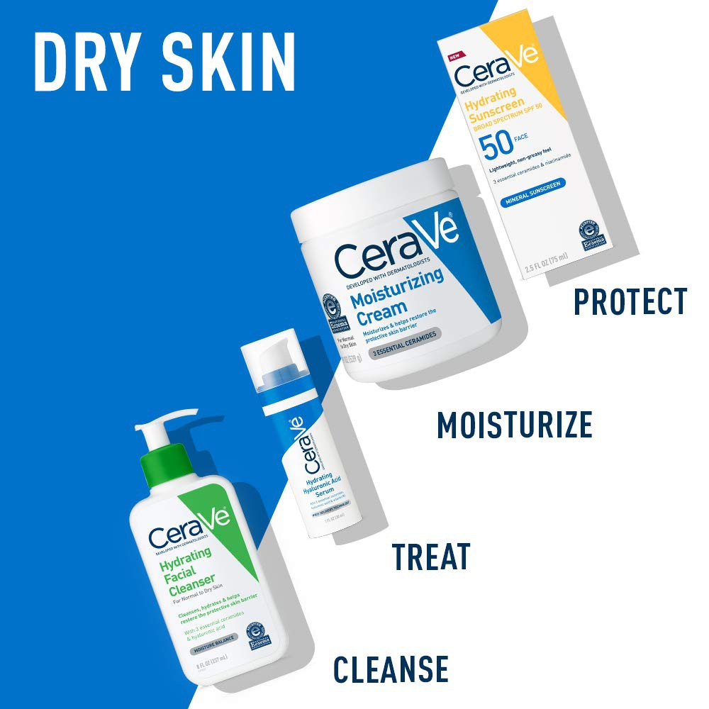 Sữa rửa mặt Cerave Hydrating Facial Cleanser cho da khô , nhiều dung tích, CeraVe Hydrating Face Wash luckily1702