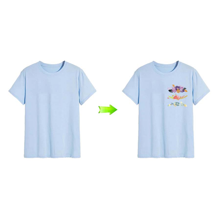 Set 12 Miếng Vá Trang Trí Quần Áo Hình Hoa Hoạt Hình