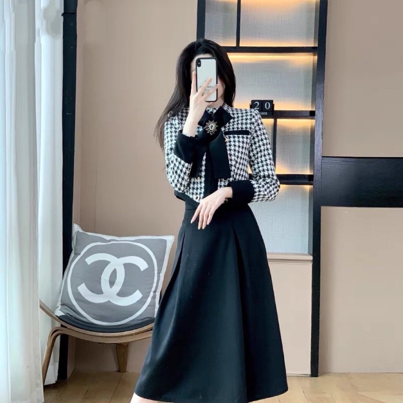 Sét váy dạ tweed