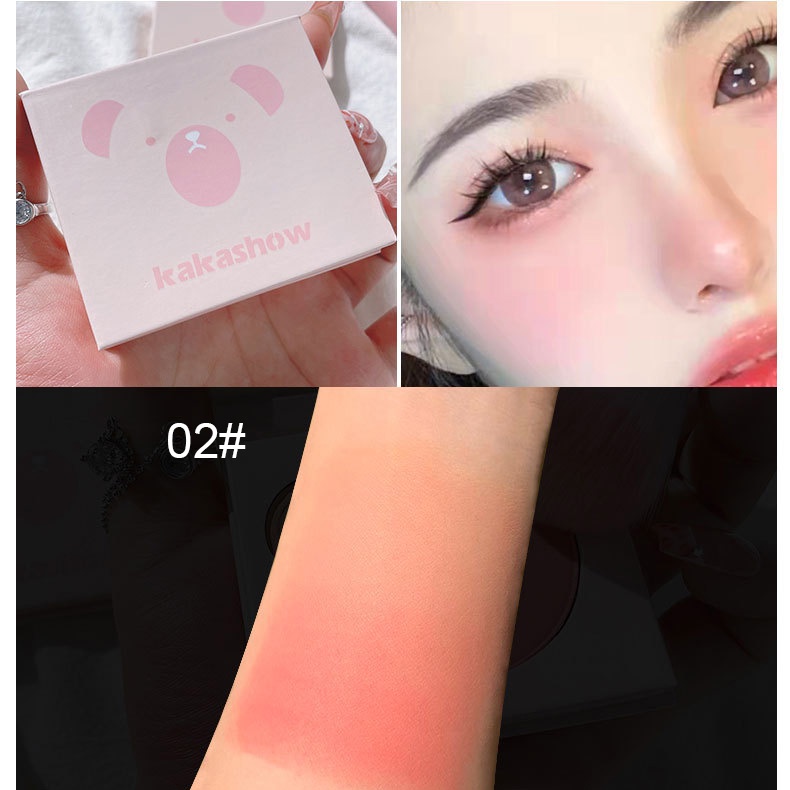 Phấn Má Hồng KAKASHOW Pink Bear Series Gradient Blush