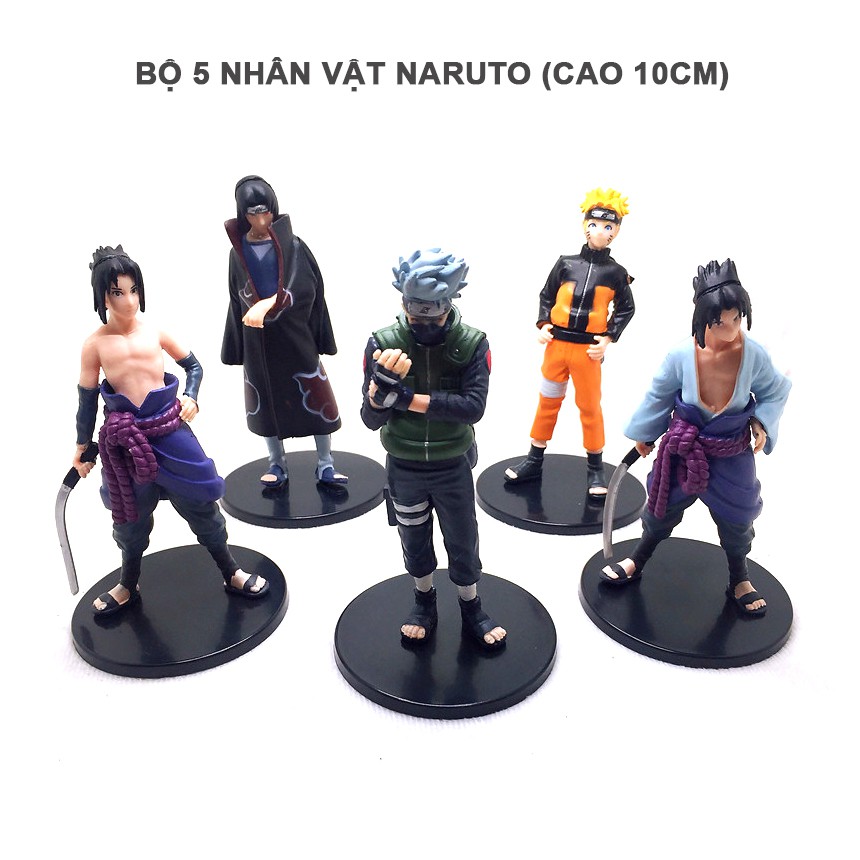 Bộ mô hình 5 nhân vật Naruto (Cao 10cm)