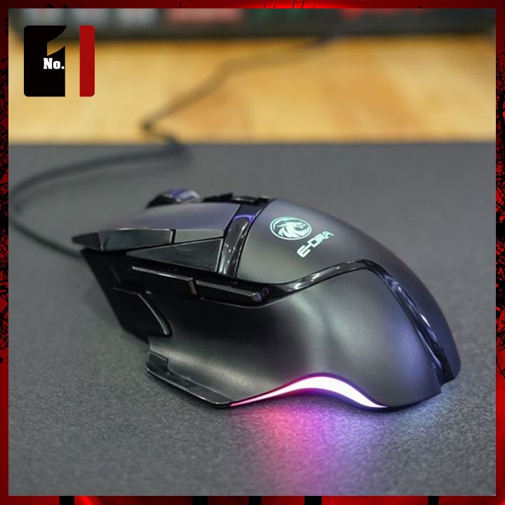 Chuột Gaming Máy Tính Chính Hãng E-DRA EM6502 Led Rgb Chuột Vi Tính Laptop Pc Chơi Game Có Dây