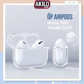 Case Airpod case Airpod pro tai nghe bluetooth tai nghe không dây thời trang dễ thương cute cao cấp Nhựa trong suốt AKIL