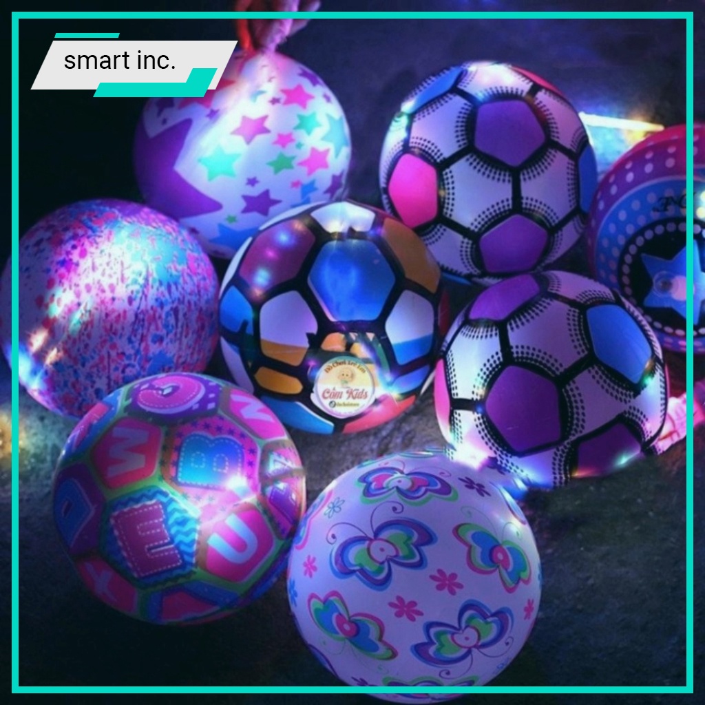 Đồ Chơi Bóng Đá Silicone Nhiều Màu Bóng Cao Su Phát Sáng Cho Bé