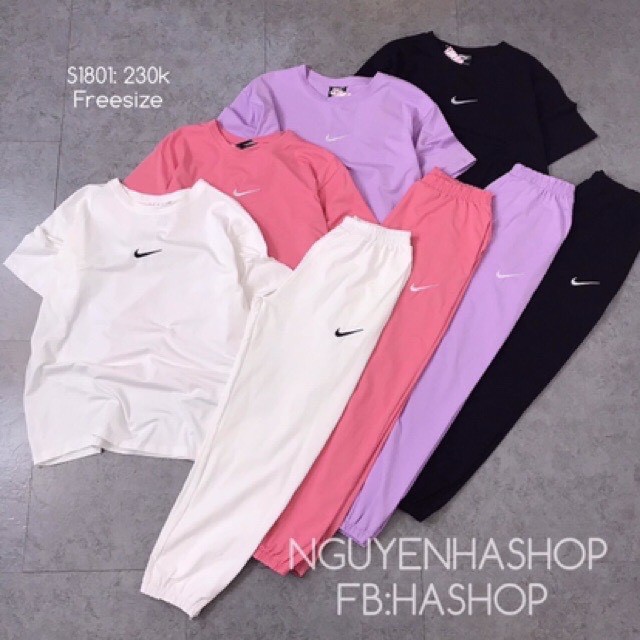 sét đồ bộ màu thun da cá cổ tròn ngắn tay