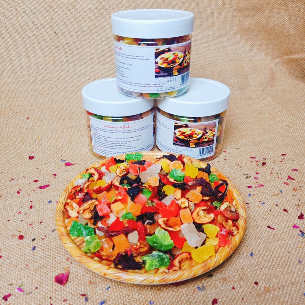 100G Trà hoa quả sấy Bali trà trái cây mứt thơm ngon