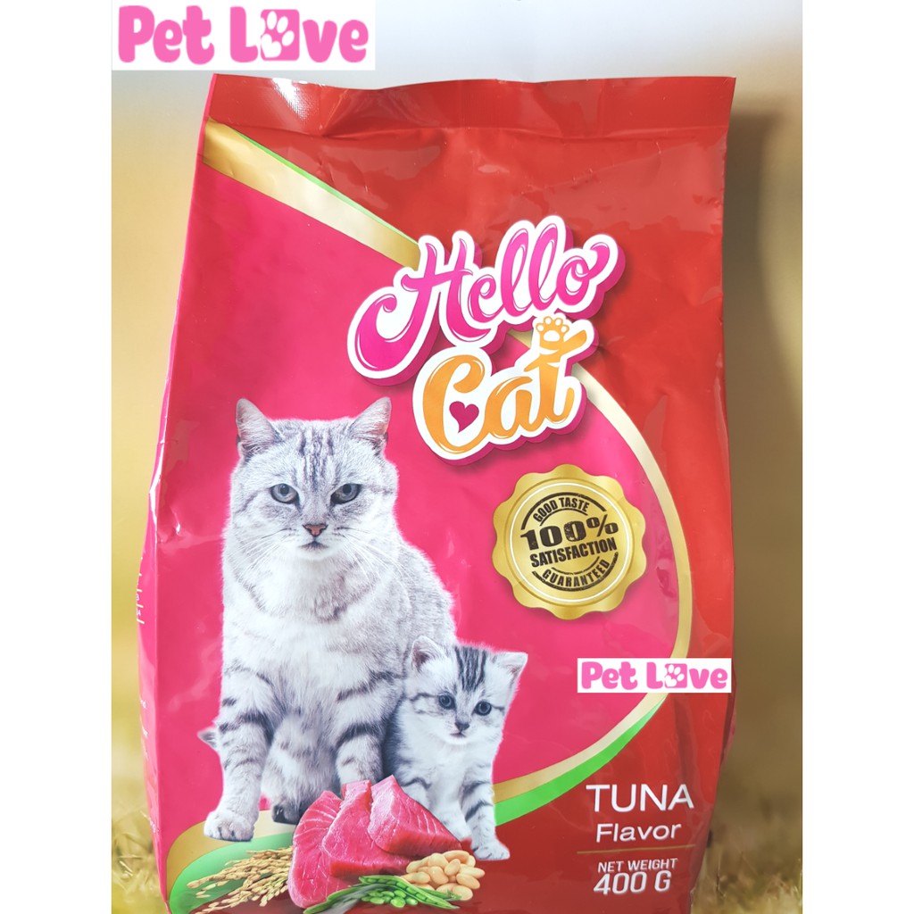 Combo 4 Hello Cat thức ăn hạt cho mèo con và mèo lớn (4 x 400g/ gói = 1,6kg)