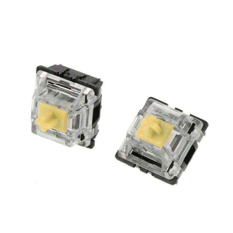 RUN♡ 10Pcs Mechanical Keyboard Gateron MX 3 Pin Yellow Switch Transparent Case