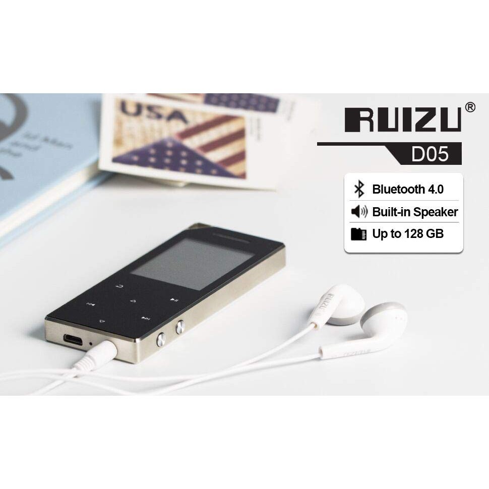 Ruizu D15 - Máy Nghe Nhạc Bluetooth, Phím Cảm Ứng (8Gb)