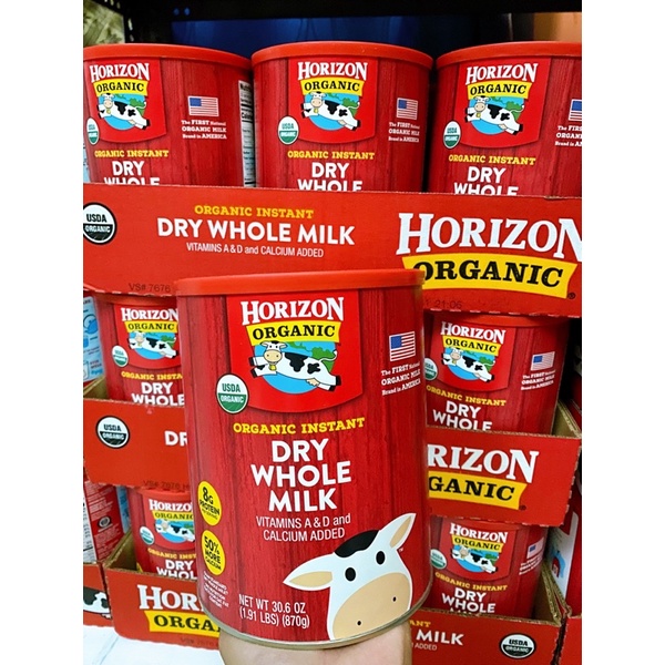Sữa Horizon Organic Dry Whole Milk Date24- Sữa tươi dạng bột hữu cơ Organic Horizon 870gr