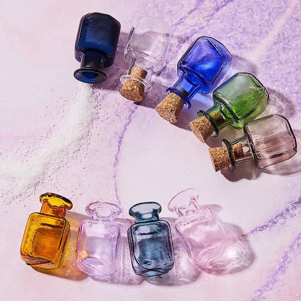 Đồ trang trí Lọ Điều Ước Mini Bằng Kính Vials Tỷ Lệ 1: 12 Dùng Để Trang Trí