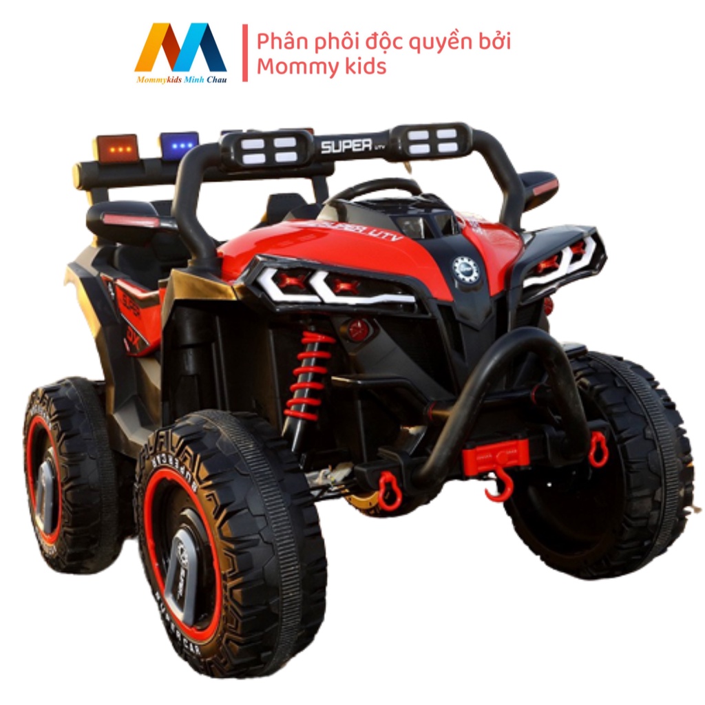 Xe Ô Tô Điện MOMMYKIDS MINH CHÂU XE ĐIỆN ĐỊA HÌNH CHO Trẻ Em Tải Trọng 70-80kg Cực Khủng 2 Chỗ Ngồi