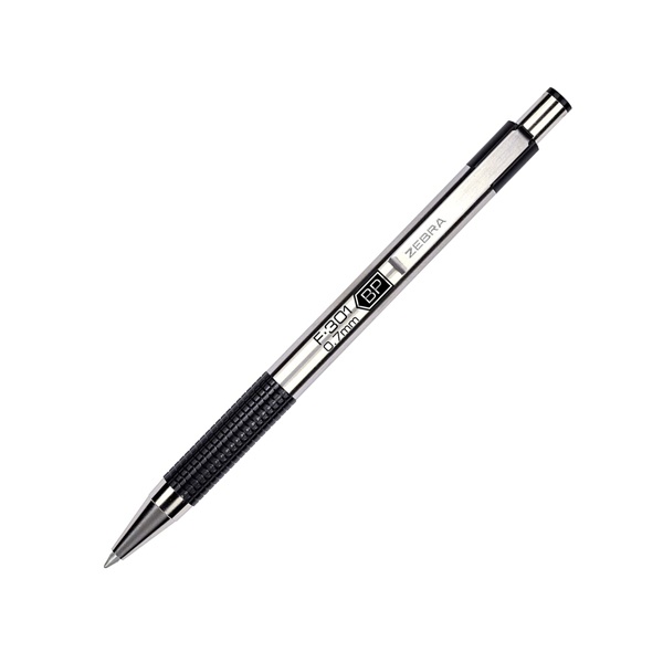 Bút Bi 0.7 mm Zebra F301-BK - Thân Màu Đen - Mực Xanh