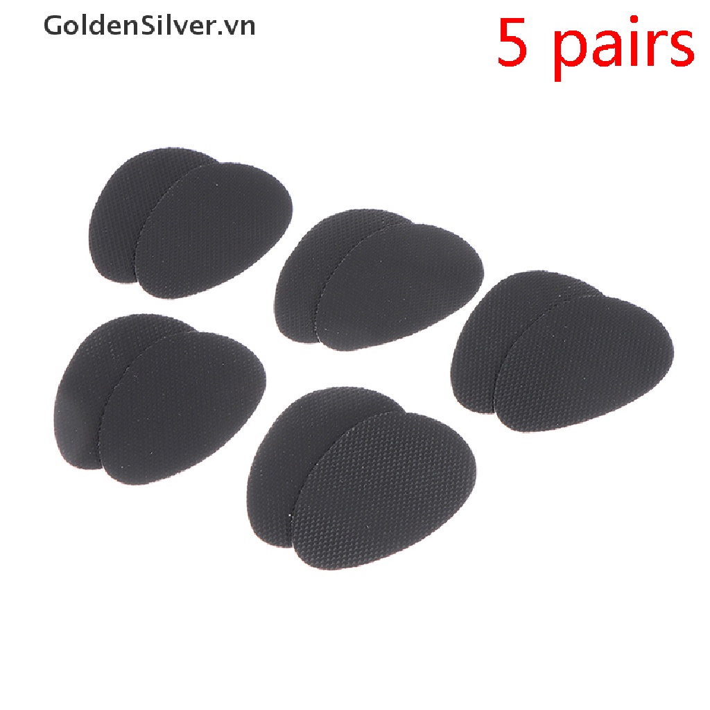 Set 5 Cặp Đệm Lót Giày Cao Gót Chống Trượt Màu Vàng Đồng