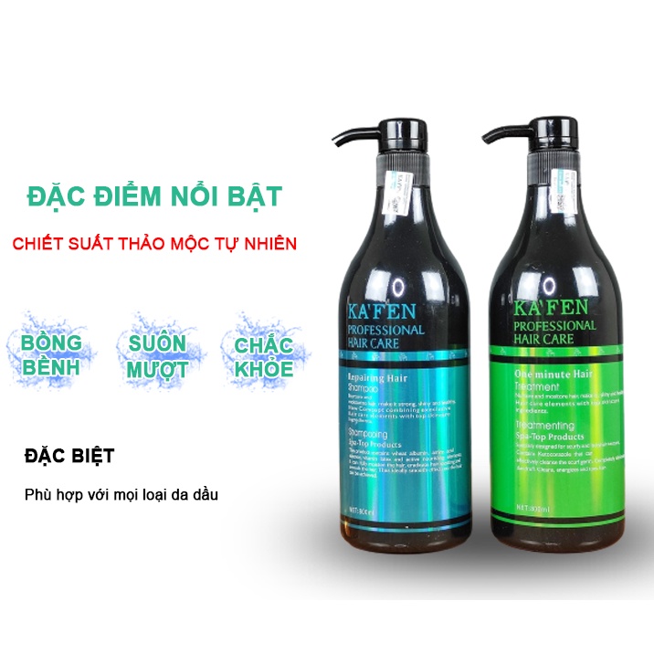 Bộ Dầu Gội Xả Hoàn Hình KAFEN Siêu Mềm Mượt - Phục Hồi Tóc Hư Tổn Lamyra