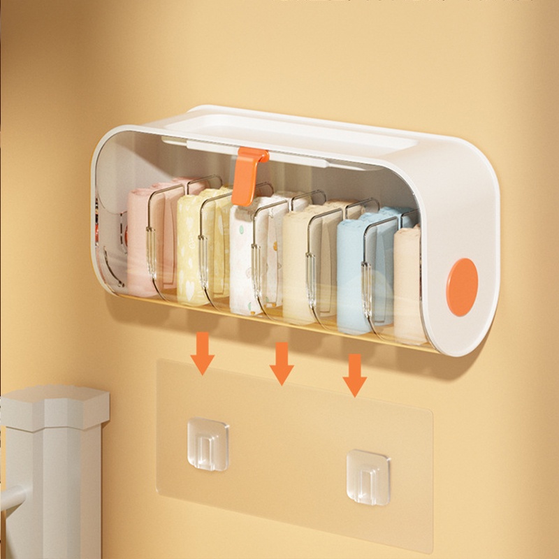 Hộp Đựng Đồ Lót / Vớ Trong Suốt Treo Tường Tiện Dụng Ốp gắn tường khay đựng tất vớ vải