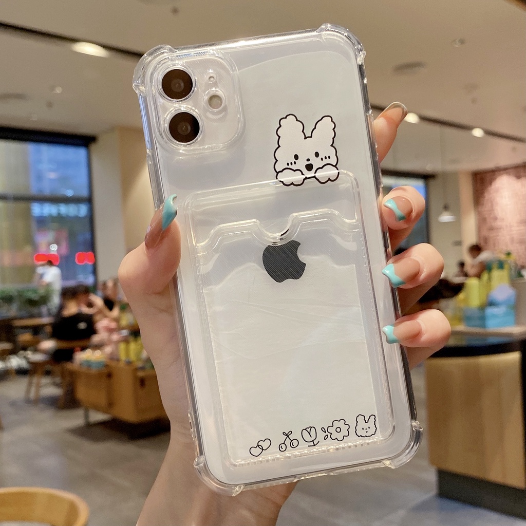 Ốp lưng iphone trong suốt chống sốc in hình kèm ngăn đựng thẻ 7plus/8plus/x/xs/11/12/13/pro/max/plus/pro/promax/ 13proma | WebRaoVat - webraovat.net.vn