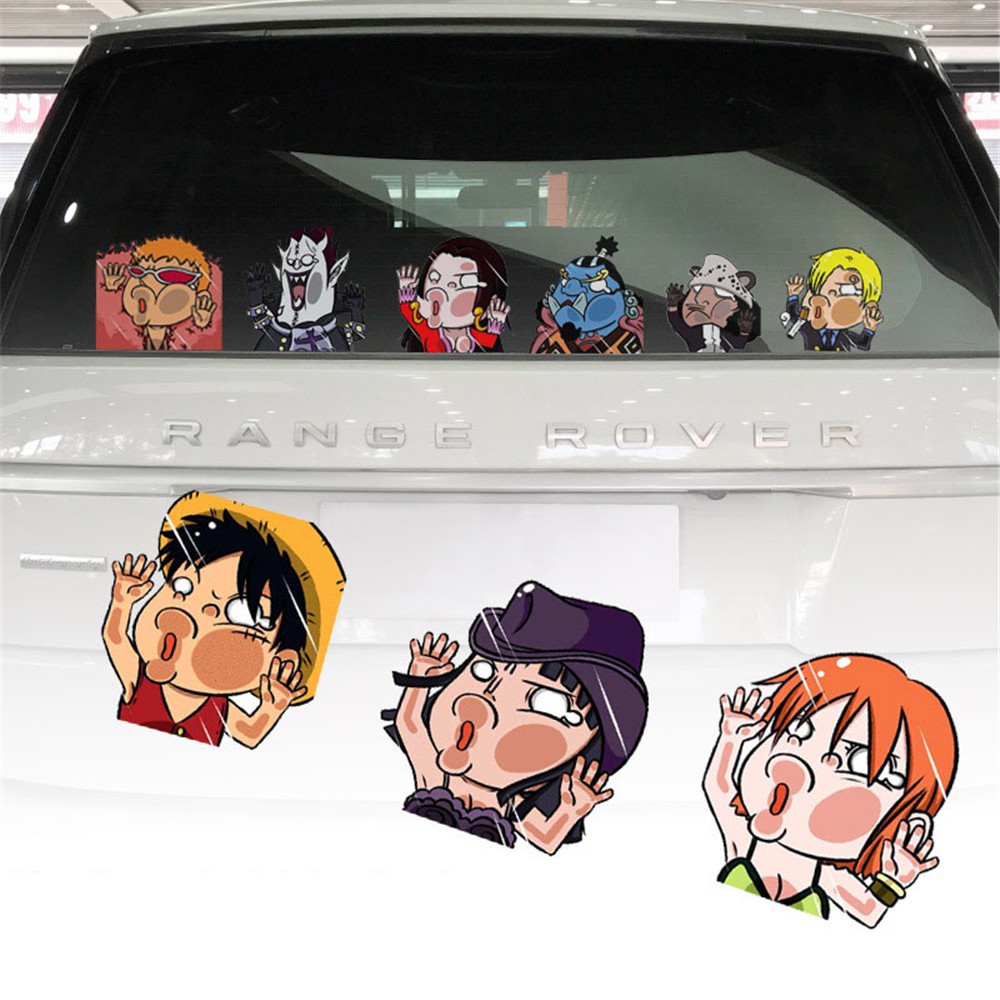 CREATIVE Sticker Dán Kính Xe Hơi Hình One Piece Vui Nhộn