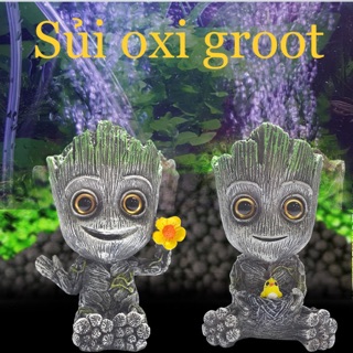 Tượng Groot sủi oxi cho bể cá cảnh trang trí bể cá, bể thuỷ sinh