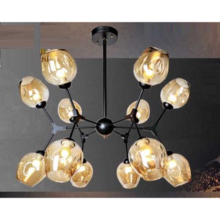 Đèn thả chụp thủy tinh 6-10-12 bóng Nam Long