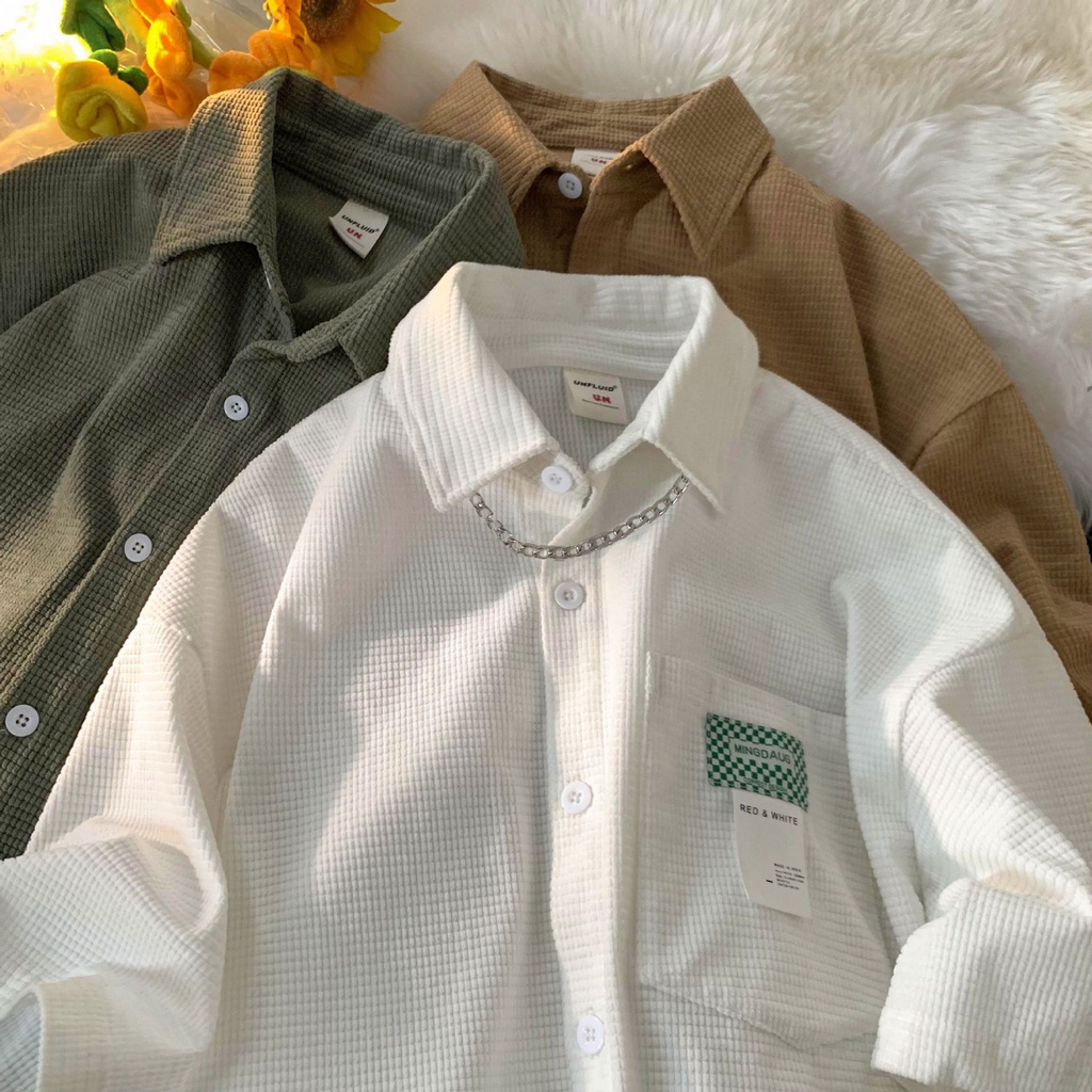 Áo sơ mi khoác ngoài ngắn tay thiết kế phong cách Hồng Kông / Mỹ cổ điển thời trang mùa hè sang trọng cho nam