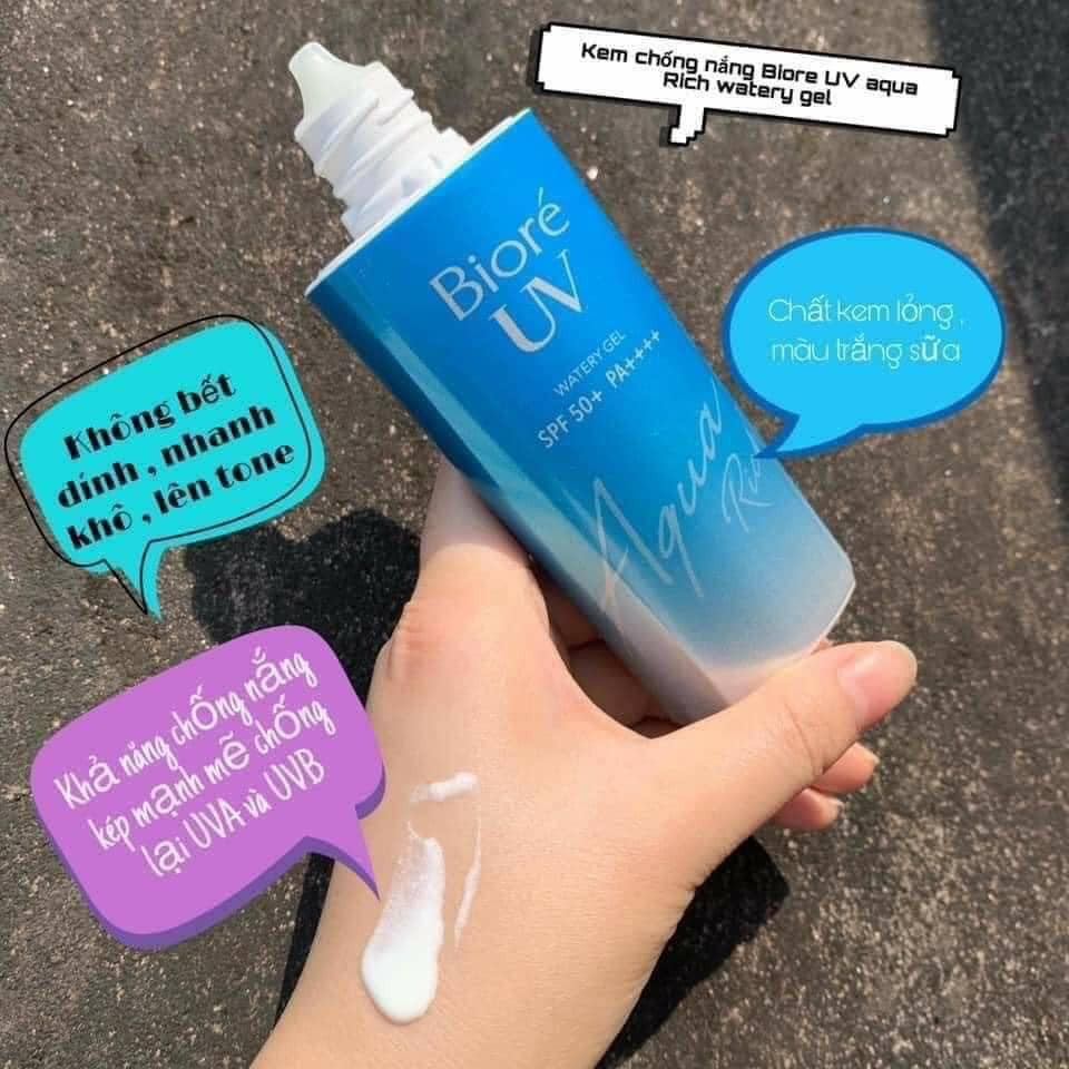 Gel Chống Nắng Biore Uv Aqua Rich Watery Gel 90ml Màng Nước Dưỡng Da