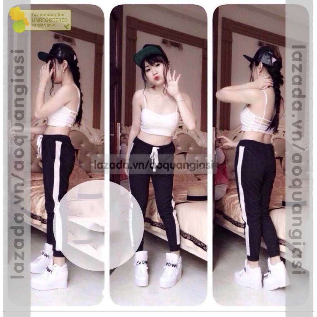 Quần Thể Thao Jogger Sọc 1 Bên