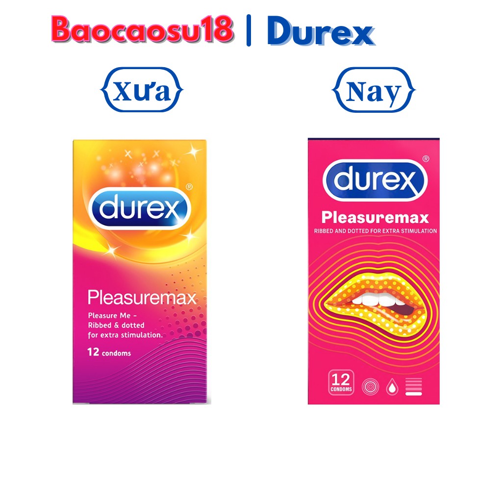 Bao cao su gân gai Durex Pleasuremax 12 bao | Bao cao su Durex gai đều, tăng cường hưng phấn