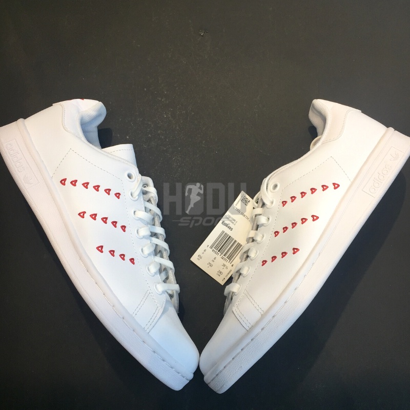 Giày thể thao Adidas chính hãng Stan smith J "Valentines" EG6495 - Sneaker màu trắng - HODU Sport
