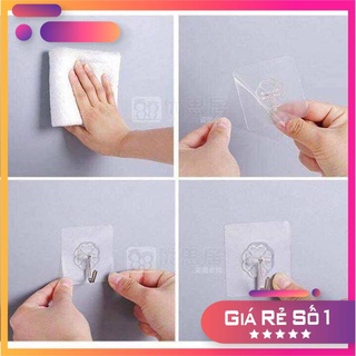 Bản Mới Nhất -  Móc Dán Tường Treo Đồ Siêu Dính Trong Suốt Hàng Loại 1
