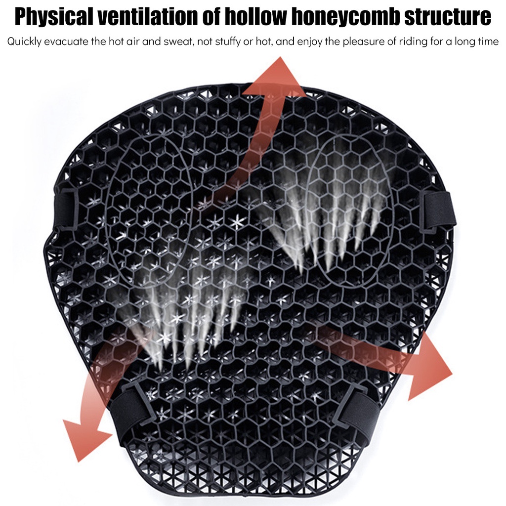 Vỏ Bọc Yên Xe Máy Dạng Lưới Tổ Ong 3D Hấp Thụ Sốc