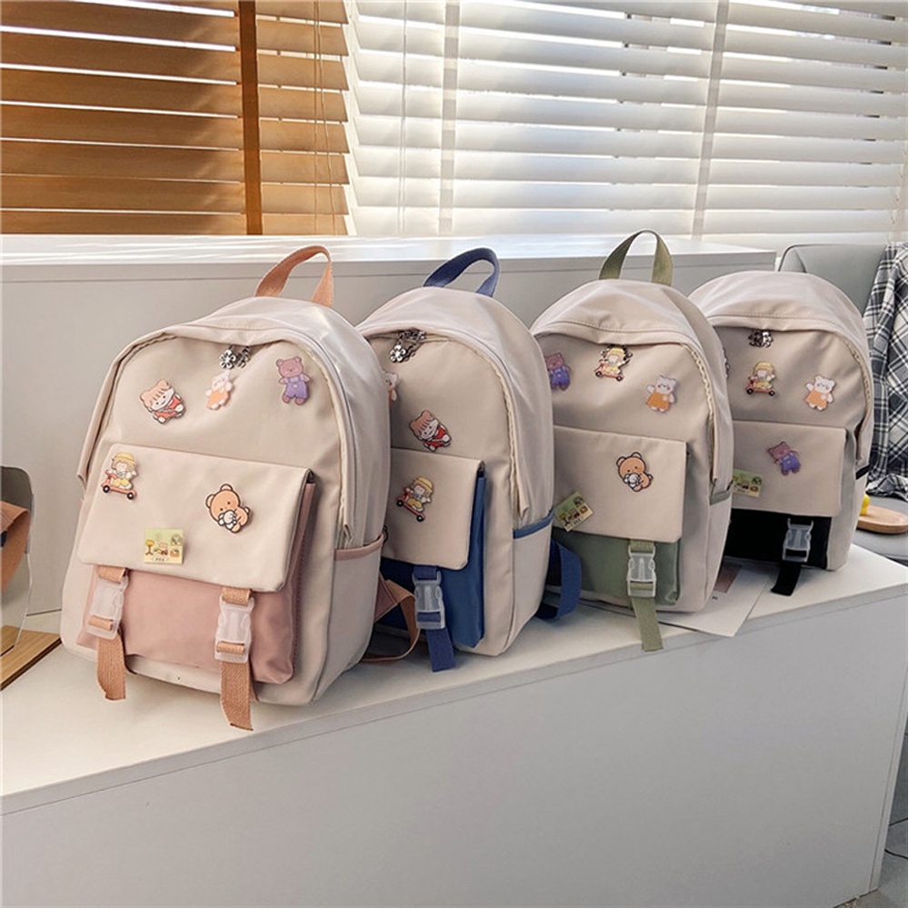 Balo Ulzzang Cao Cấp Với 2 Khóa To Nổi Bật Đựng Sách Vở Đi Học Đi Chơi Phong Cách Thời Trang Cho Học Sinh Sinh Viên
