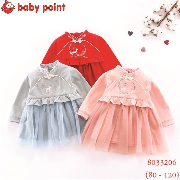 Đầm Bé Gái, Váy Công Chúa Tay Dài Cotton 2 Lớp Cao Cấp Cho Bé Từ 18 Tháng Đến 6 Tuổi